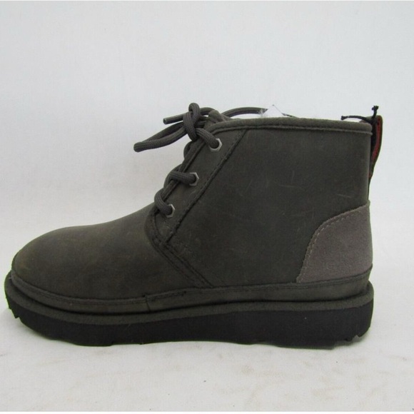 Ugg Neumel II Unisex Youth Charcoal Gray Lace Up Boots Waterproof Size 10 USED - Picture 4 of 13